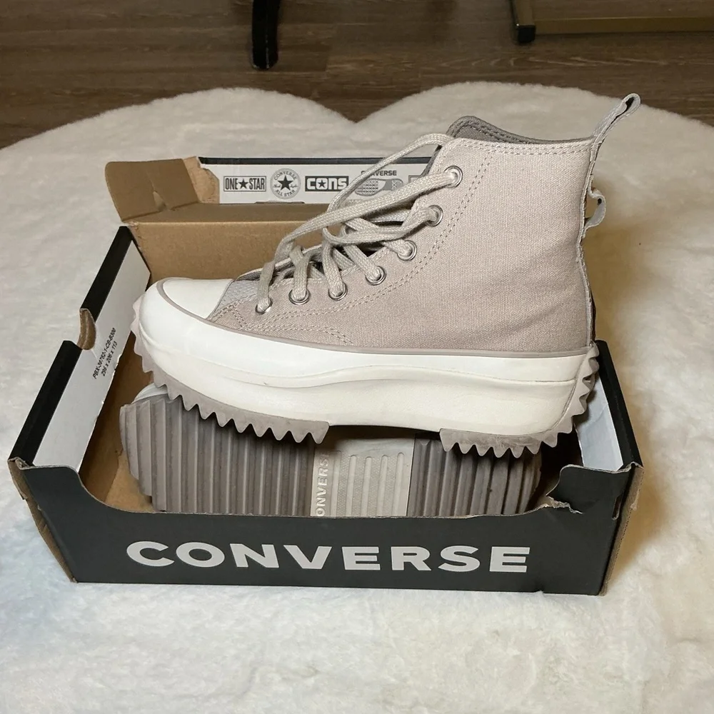 Converse Light Gray Platform High-Tops
